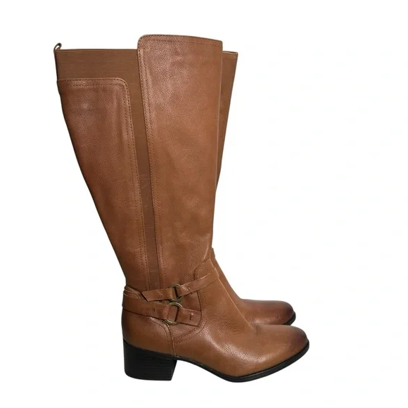 Naturalizer Women's Kiana Banana Bread Wide Calf Knee High Riding Boot 11W WC - Picture 2 of 7